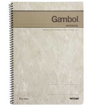 渡边GAMBOL 6号（B5、50页/本）螺旋装订笔记本S6503（179*252mm）杂色1X12本