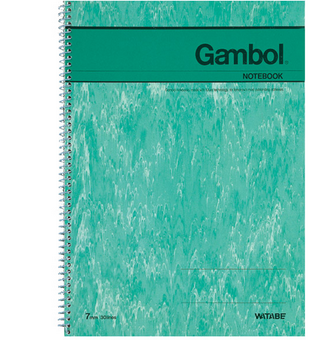 渡边GAMBOL 6号（B5、50页/本）螺旋装订笔记本S6503（179*252mm）杂色1X12本