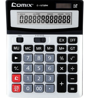 齐心（COMIX）C-1232M 大台办公全能计算器 12位