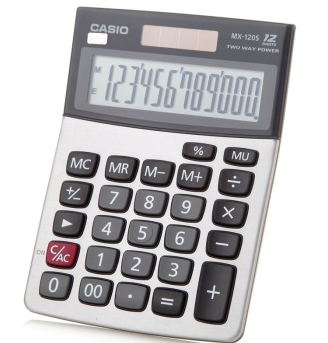 卡西欧（CASIO）MX-120S 商务计算器 小型机 灰色
