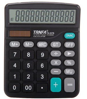 信发（TRNFA）837B 12位双电源计算器 赠电池