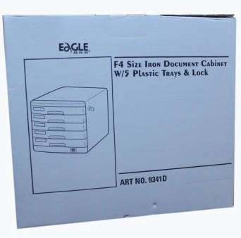 益而高（Eagle）9341D F4五层流线型金属文件柜（有锁）