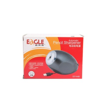 益而高（EAGLE） E5144B 滚刀式电动削笔器USB供电（黑色）