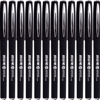 宝克（BAOKE） PC2088 财会笔 极细半针管中性笔 0.28mm 黑色 12支/盒