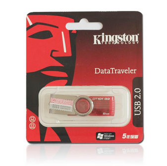金士顿（Kingston)DT101G2(8GB)时尚旋转优盘\U盘 红色