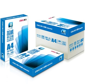 得力（deli） 33102 蓝标80gA4复印纸 5包/箱