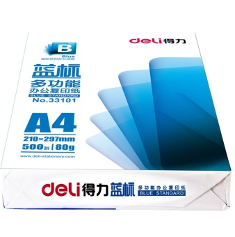 得力（deli） 33102 蓝标80gA4复印纸 5包/箱