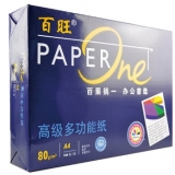 百旺（PaperOne） 蓝百旺 80g A4 高级多功能复印纸 500页/包 5包/箱百旺（...