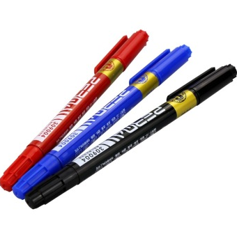 真彩（TrueColor）309004 金品小双头记号笔12支/盒 (黑色×8、红色×2、蓝色×2)
