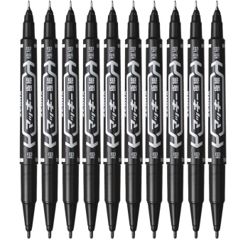 斑马(Zebra)记号笔MO-120-MC油性记号笔(小双头记号笔)10支（多色可选）