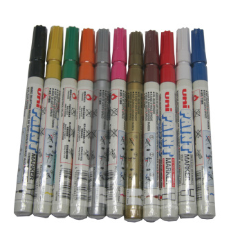 三菱（UNI）油漆笔PX-21漆油笔0.8-1.2mm不褪色6支/盒 （多色可选）