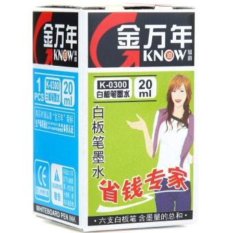 金万年(Genvana) K-0300 白板笔专用墨水(20ml)-红色（单支装）