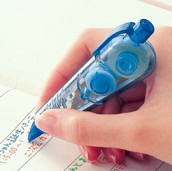 三菱 uni 5mm宽*8m长度 超薄型修正带 笔夹可转动 3色选 CLT-205 蓝色