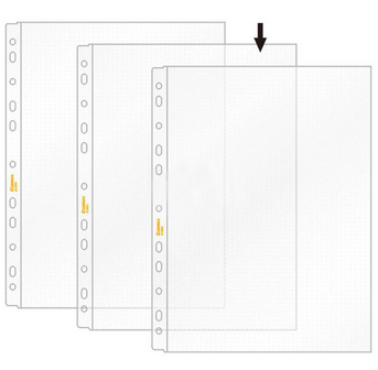 齐心(Comix)11孔袋 EH303A-1宜文活页袋100个/袋 A4文件保护套