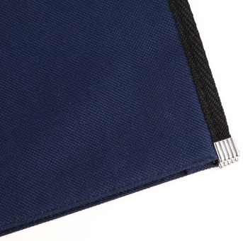 齐心（COMIX）A1670 织布袋摊开式双袋/文件袋/资料袋 B4 蓝色