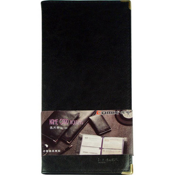 齐心(Comix)高级仿皮式名片册NU160 （160张），黑色