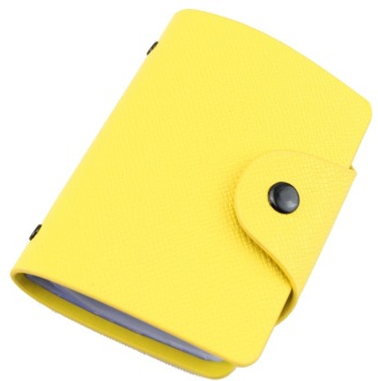 信发（TRNFA） TB-1-01 （黄色） 高级皮面卡皮包银行卡套 商务名片册名片夹时尚防消磁卡包