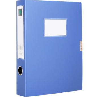 得力（deli） 33126 牢固耐用进口材料粘扣档案盒/文件盒/资料盒 A4蓝色 55mm 10只装