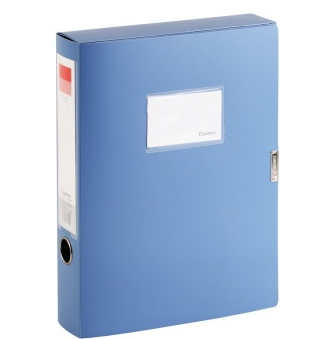 齐心（COMIX）A1248-10 标准型PP档案盒特惠装 A4 35mm 10个装 蓝色