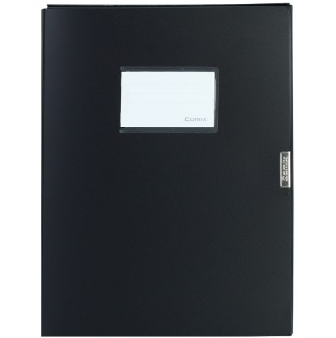 齐心（COMIX）HC-75-10 加厚型PP档案盒/资料盒 特惠装A4 75mm 10个装 黑色