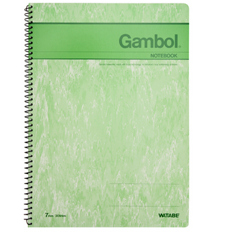 渡边GAMBOL 6号（B5、50页/本）螺旋装订笔记本S6503（179*252mm）杂色1X12本