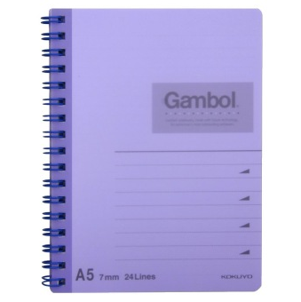 边 (Gambol) WCN-DS1488 A5 80页PP面螺旋本