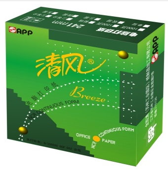 清风（APP） 241-3 彩色电脑打印纸 三联80列（撕边 色序：白红黄 1000页)