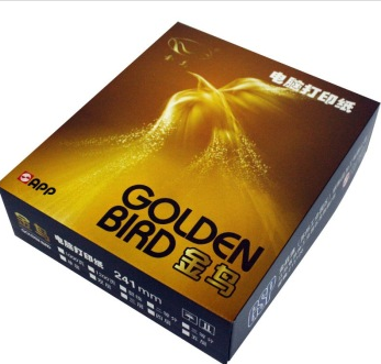 金鸟（GOLDEN BIRD）电脑打印纸241-3 三联无等分不撕边 白红黄（1000页/包） APP出品