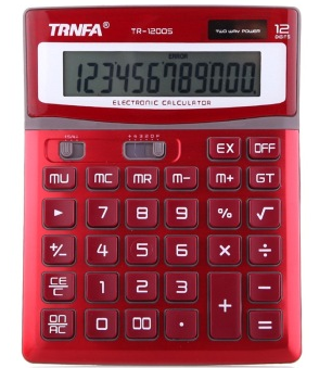 信发(TRNFA) TR-1200S 商务办公计算器 浓情红