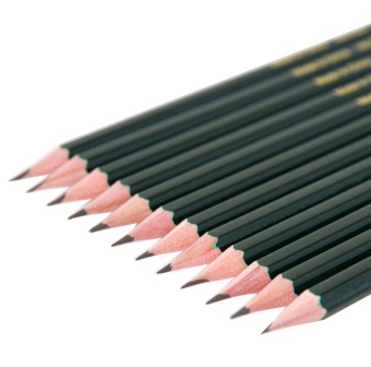 得力（deli） 7082 安全高级石墨铅芯素描 绘图2H铅笔/ 12支/盒