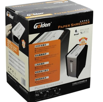 金典（GOLDEN）GD-9502 碎纸机（一次性碎纸8张，三入口，触摸保护）（黑色
