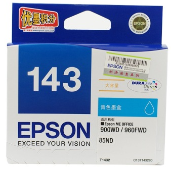 爱普生（Epson）T1432 大容量青色墨盒（适用 ME900WD 960FWD)