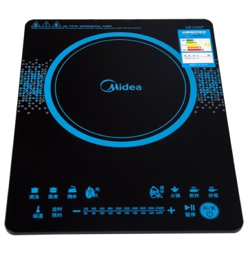 美的（Midea）WT2113 全新匀火加热智能超薄触控版电磁炉（赠汤+炒锅）