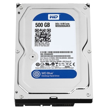 西部数据(WD)蓝盘 500G SATA6Gb/s 7200转16M 台式机硬盘(WD5000AAKX)