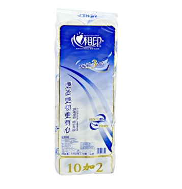 心相印卫生纸 3层135g卷纸*12粒（蓝底）BT1712