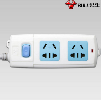 公牛（BULL）GN-606D 两孔总控开关大功率电源插座 1.8米