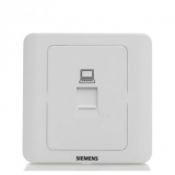 西门子（SIEMENS）5TG01211CC1 远景单联五类电脑网线插座面板（雅白色）