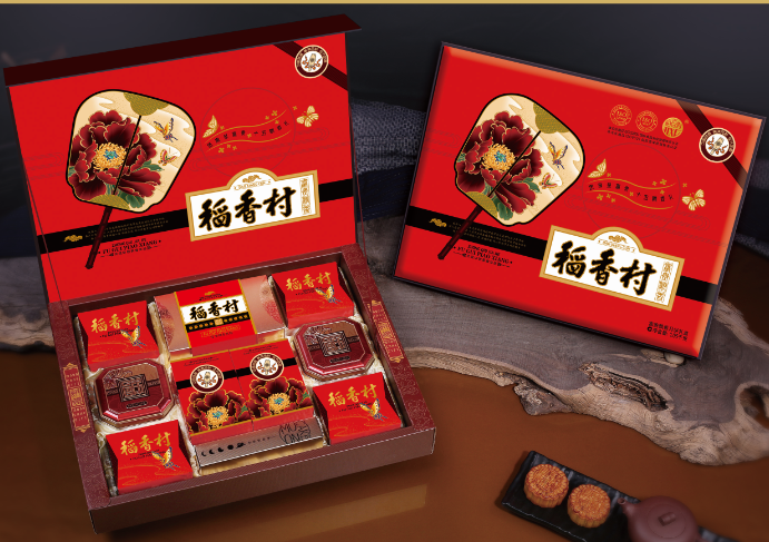 [河北稻香村月饼]富贵飘香月饼礼盒1050g