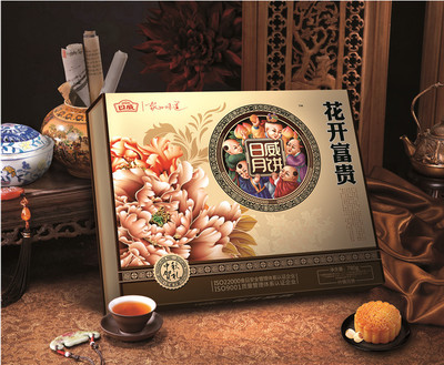 [日威月饼] 花开富贵 月饼礼盒780g