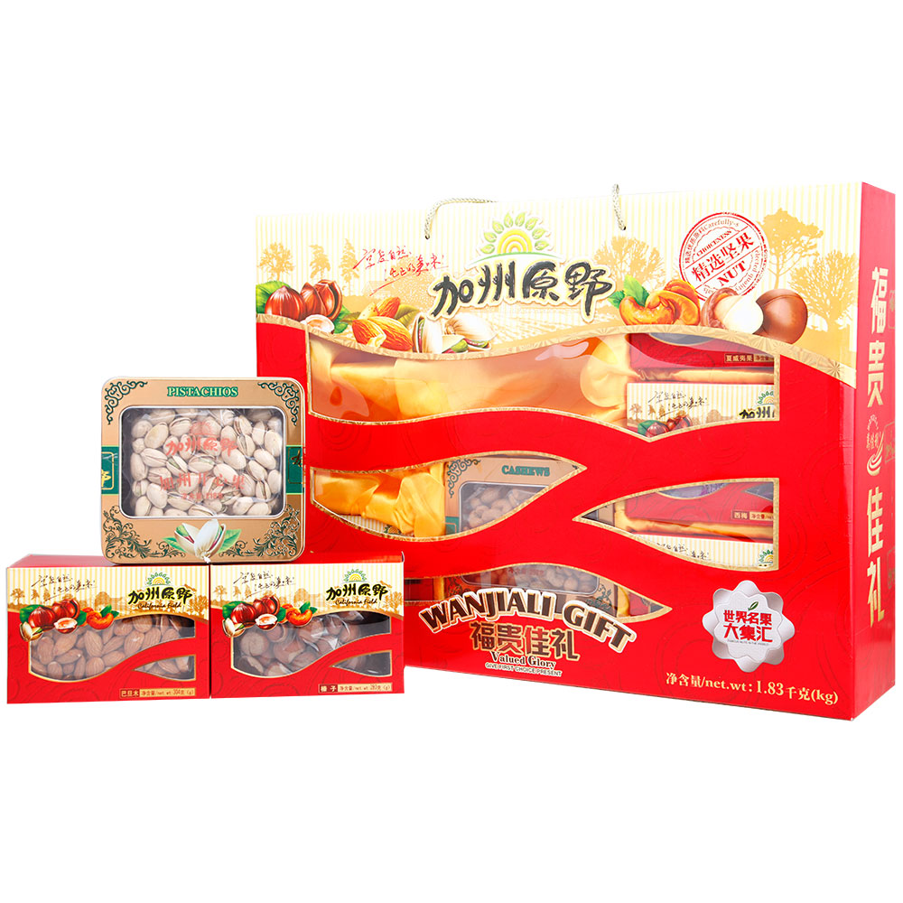 [加州原野干果]福贵佳礼干果礼盒1830g